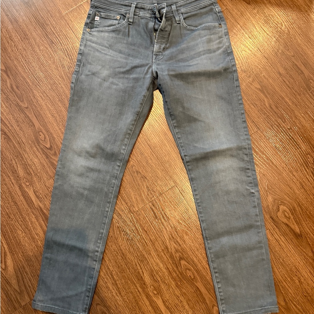AG Everett Slim Straight 31R Gray Denim Jeans